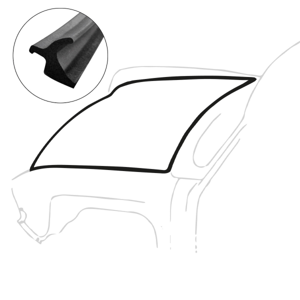Haubendichtung vorne VW Typ 3 8.69-7.74 311823703B VW Typ-3 Kofferraumdichtung